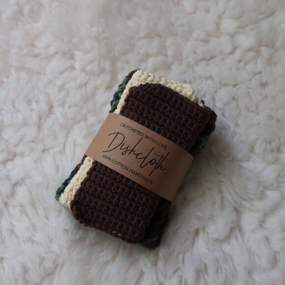 Multicolored Crochet Dish Drying Mats 100% Cotton Kitchen - Picture 15 of 16